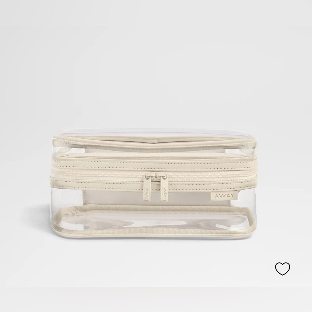 Away Clear Toiletry Bag in Salt White